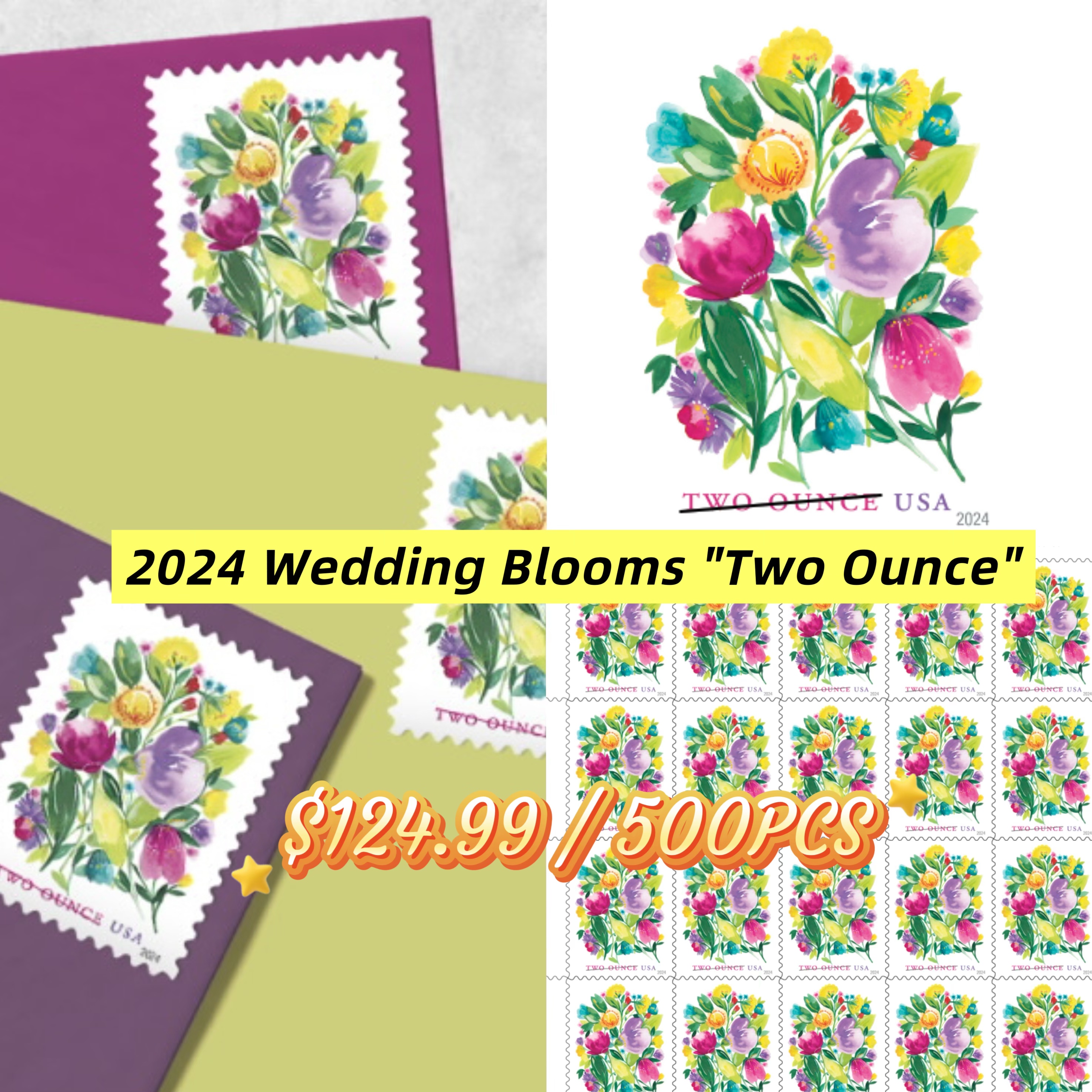 2024 Wedding Blooms Stamps 
