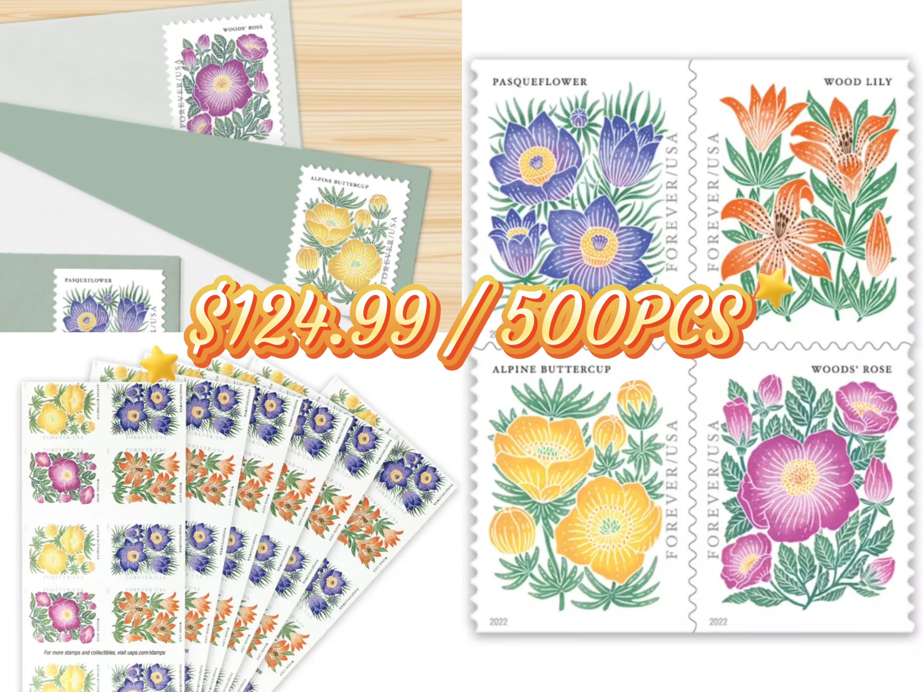 2022 Mountain Flora Forever®Stamp 500pcs | Forever Stamps US Postage Stamps