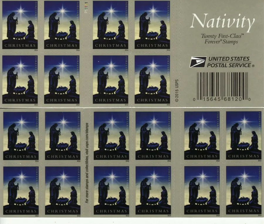 2016 Nativity. Forever First Class Postage Stamp U.S. Holy Family Holiday Christmas | Forever Stamps US Postage Stamps