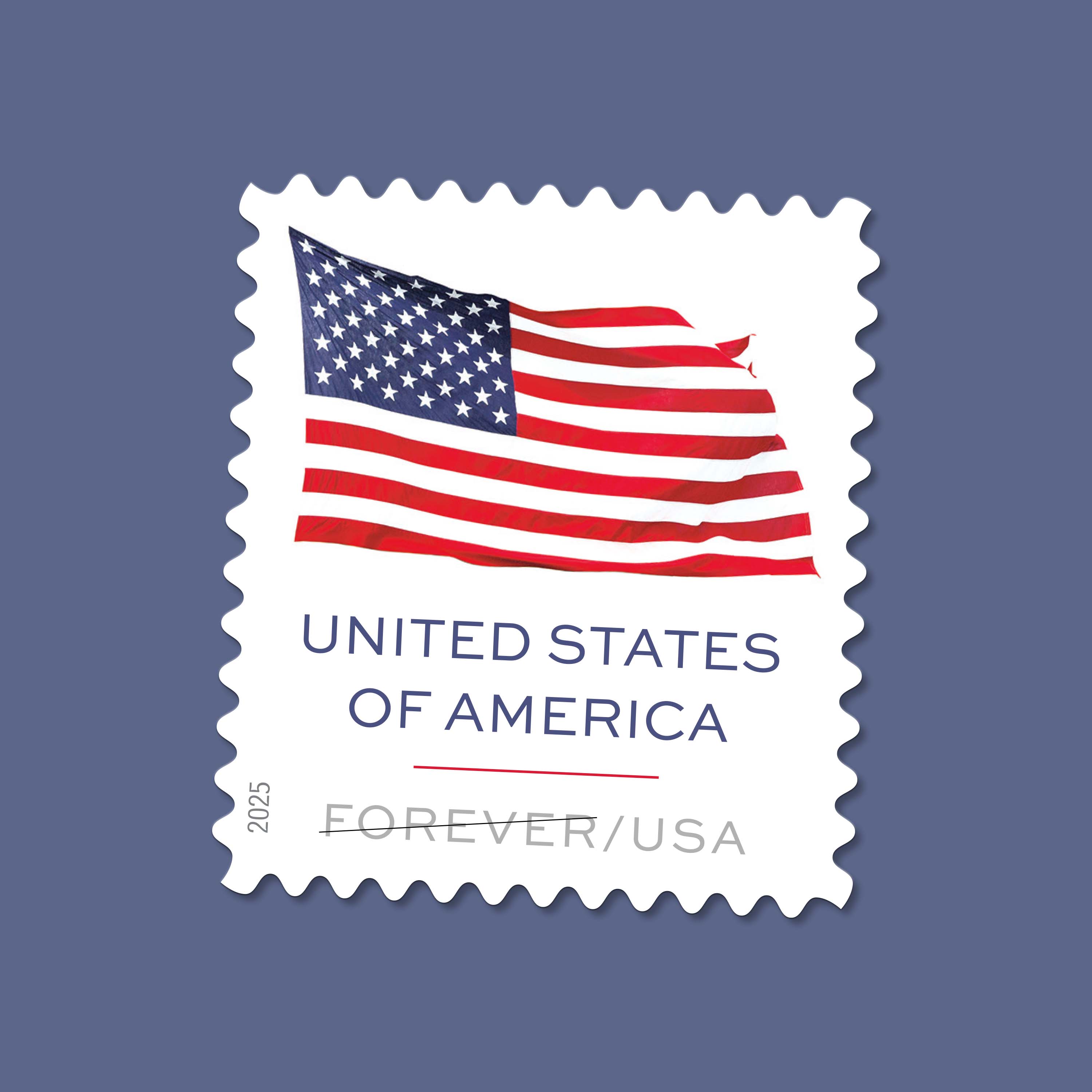 2025 U.S. Flag Stamps 50 rolls - Forever Stamps