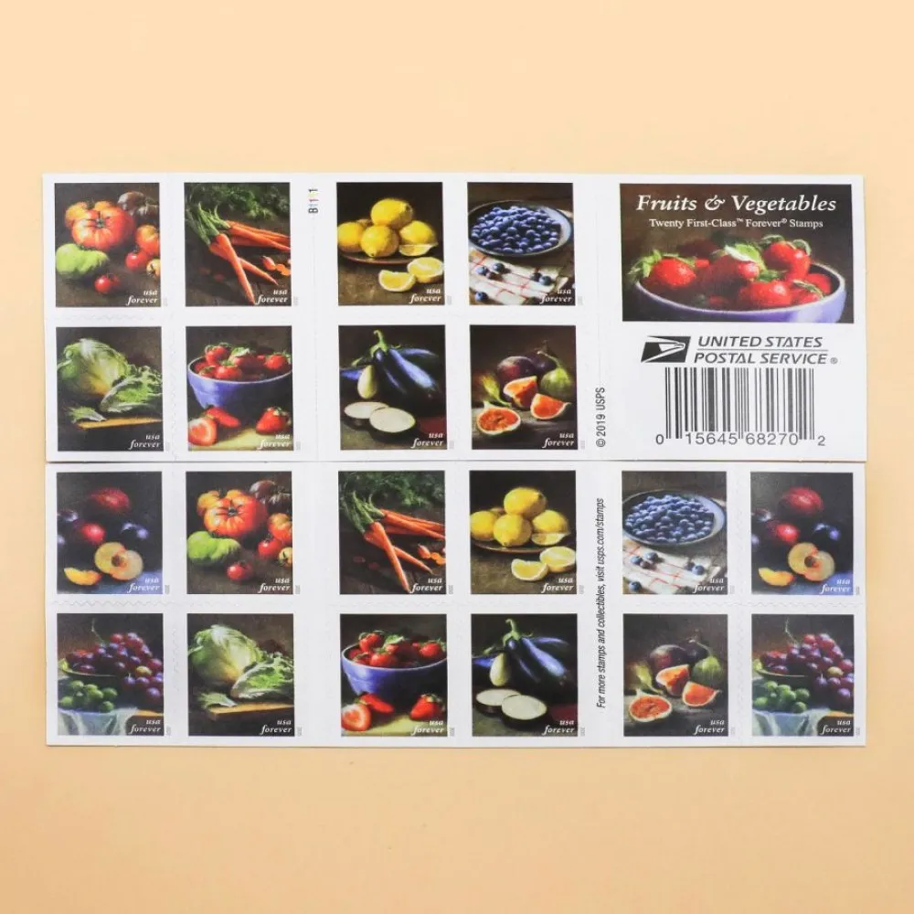 2020 Fruits and Vegetables Stamps - Forever Stamps