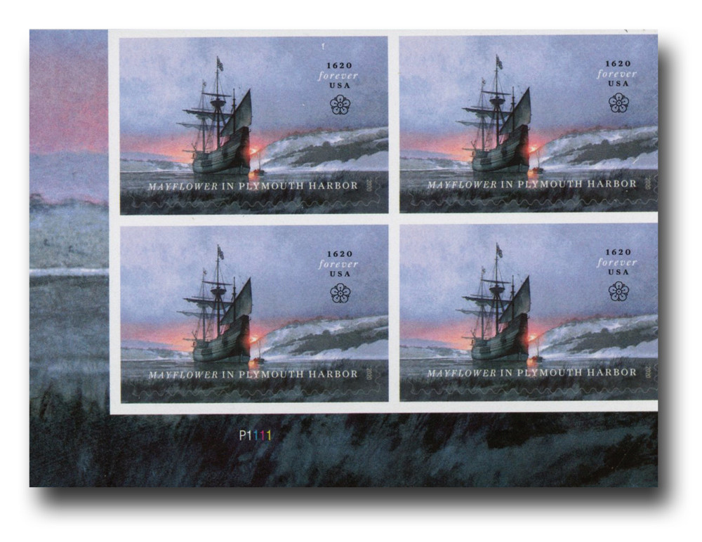 2020 Mayflower in Plymouth Harbor Stamps 100 PCS | Forever Stamps US Postage Stamps