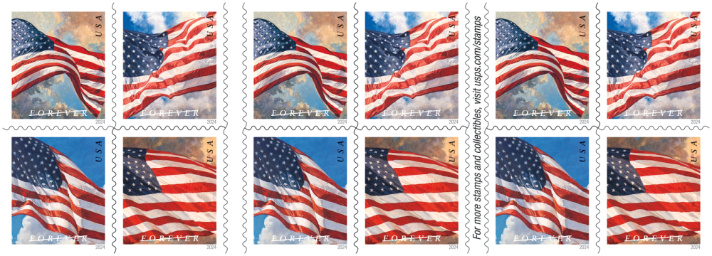 2024 U.S. Flags Stamps books - Forever Stamps