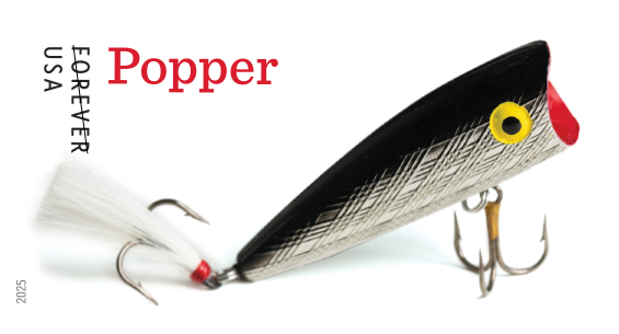2025 Freshwater Fishing Lures Stamps 100 pcs - Forever Stamps